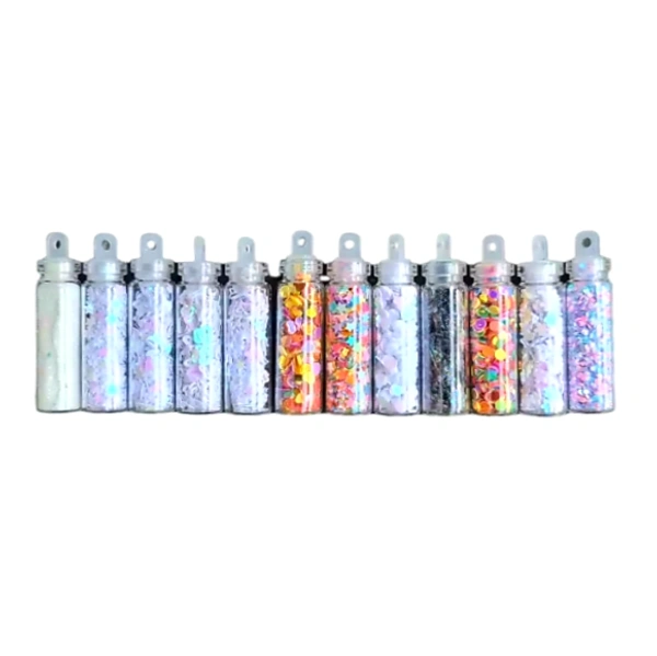 Craft Affaire Glitters - Set of 12 Designs - Multi - 10g each