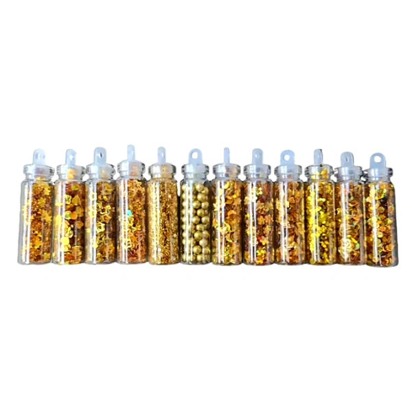 Craft Affaire Glitter - Set of 11 Designs - Gold - 10g each