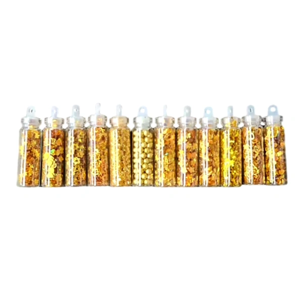 Craft Affaire Glitter - Set of 11 Designs - Gold - 10g each