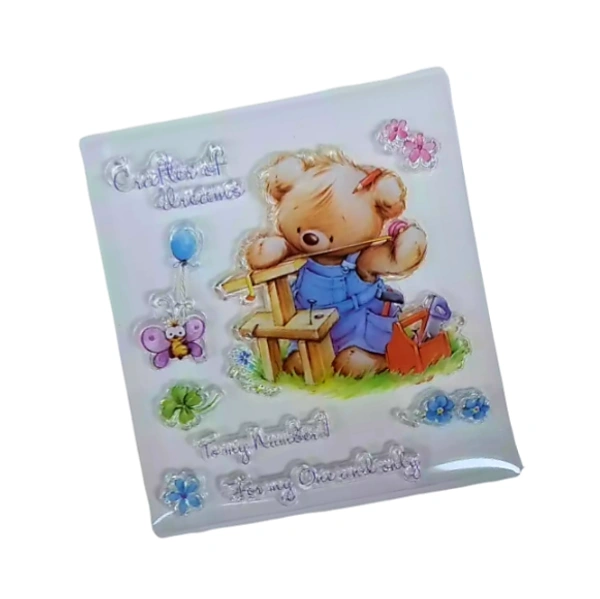 Craft Affaire Cute Teddy Clear Stamp - 10 x 10 cm