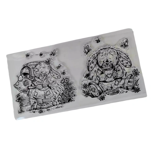 Craft Affaire Cute Rabbits Clear Stamp - 7.5 x 14.5 cm