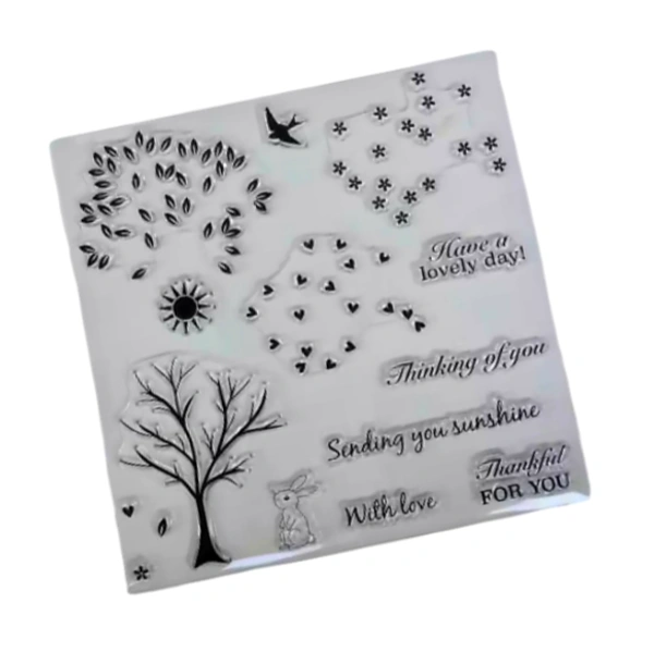 Craft Affaire Heart Tree Clear Stamp - 15 x 15 cm