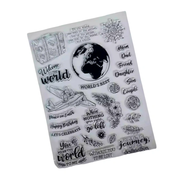 Craft Affaire Travel World Clear Stamp - 15.5 x 21.5 cm