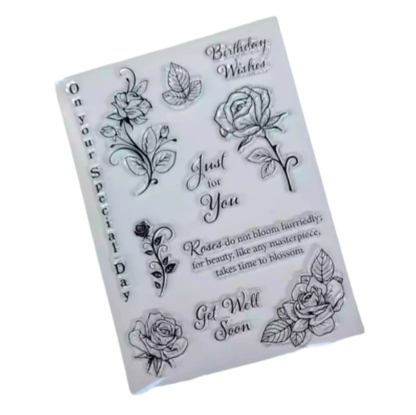 Craft Affaire Rose Wishes Clear Stamp - 15 x 21 cm