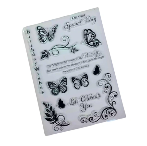 Craft Affaire Butterfly Wishes Clear Stamp - 15 x 21 cm