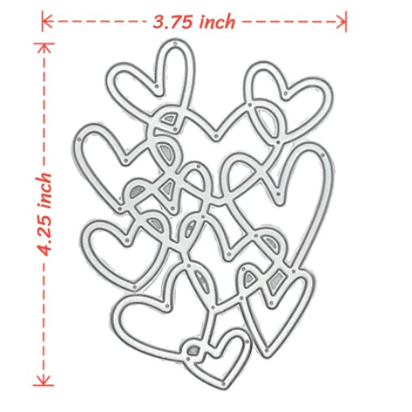 Craft Affaire Designer Hearts Frame Cutting Die