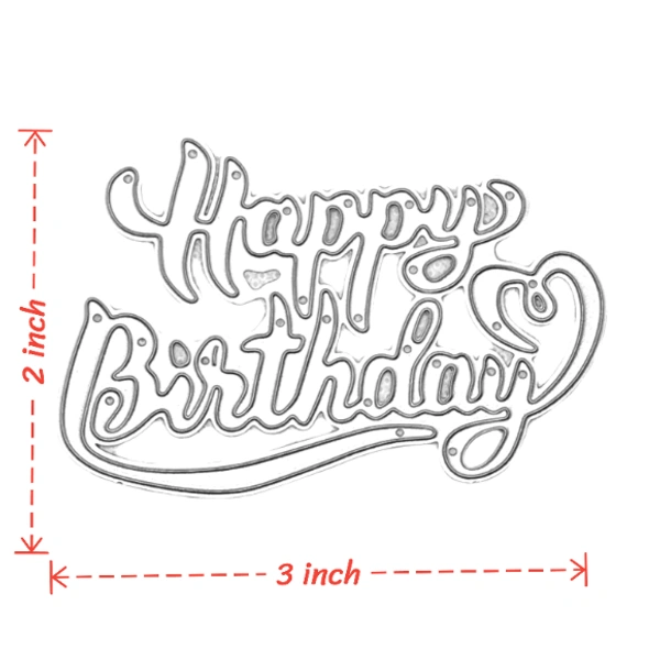 Craft Affaire Happy Birthday Cutting Die - Design 10