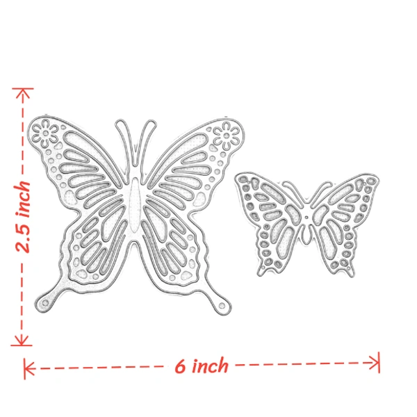 Craft Affaire Butterfly Cutting Die - Design 06 - Set of 2