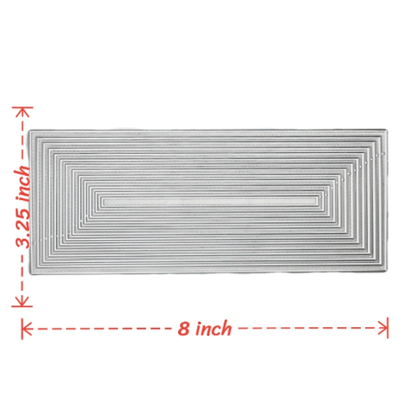 Craft Affaire Rectangle Frame Cutting Die - Set of 12
