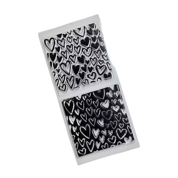 Craft Affaire Heart Background Clear Stamp - 8 x 16.5 cm