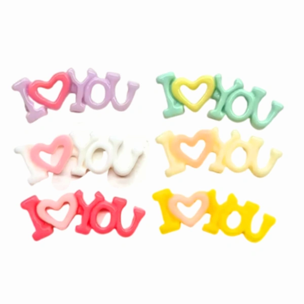 Craft Affaire I love you Miniature - Set of 10 - 3.2 x 1.2 cm