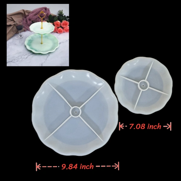 Craft Affaire 2 Tier Tray - Set of 2 - With Stand