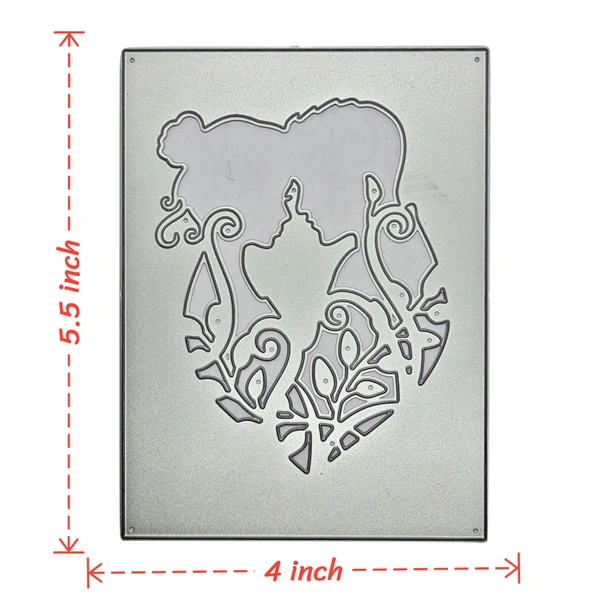 Craft Affaire Couple Heart Frame/ Shaker