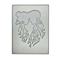 Craft Affaire Couple Heart Frame/ Shaker