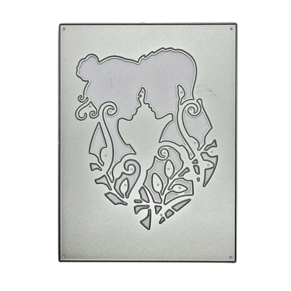Craft Affaire Couple Heart Frame/ Shaker