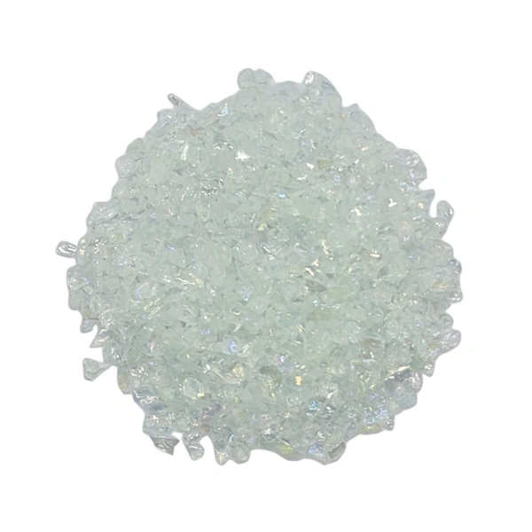 Craft Affaire Crushed Glass Stones - White/Clear - 50g