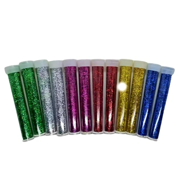 Craft Affaire Glitters Set of 12 Bottles (6 Colours) - 10g each bottle