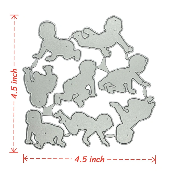 Craft Affaire  Crawling Baby - Set Of 8