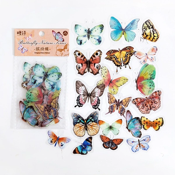 Butterfly Stickers - Colorful - Pack of 40
