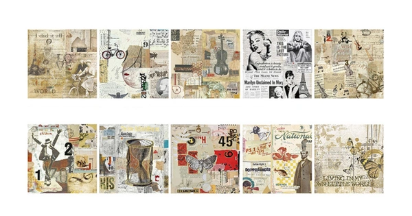 Vintage Stickers - Times Pictorial - 15 sheets