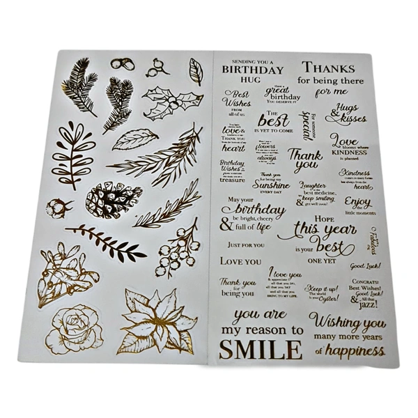 Gold Foil Stickers - Design 04 - 2 sheets