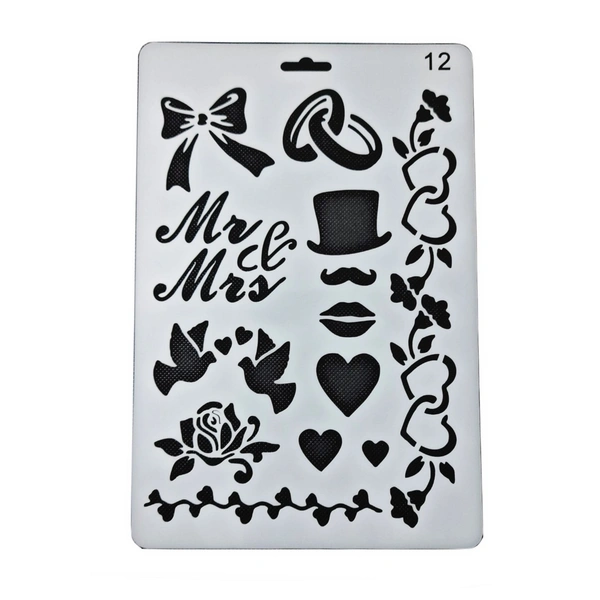 Stencils - Wedding - A4