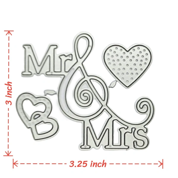 Mr & Mrs Wording Cutting Die - Design 3