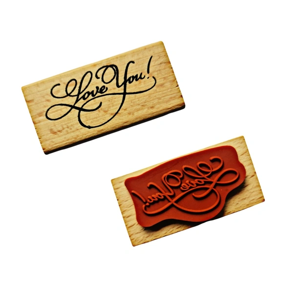 Love You Wooden Stamp