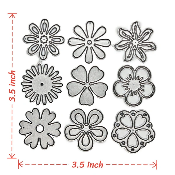 Flower Making Die - Set Of 9 - Design 28