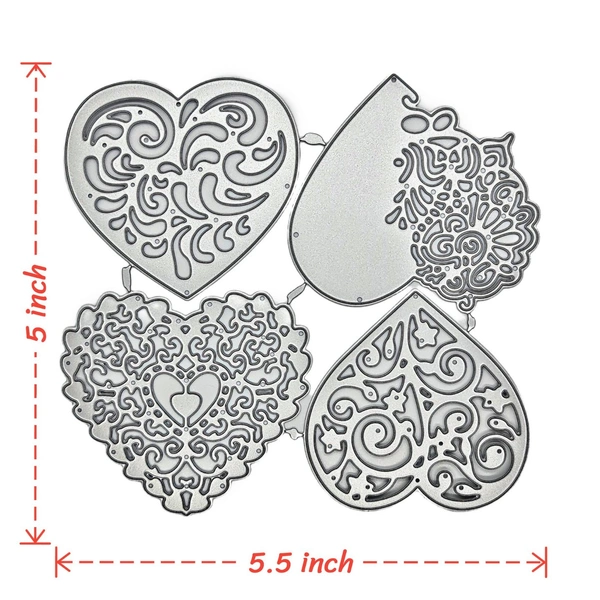 Designer Hearts - Set Of 4