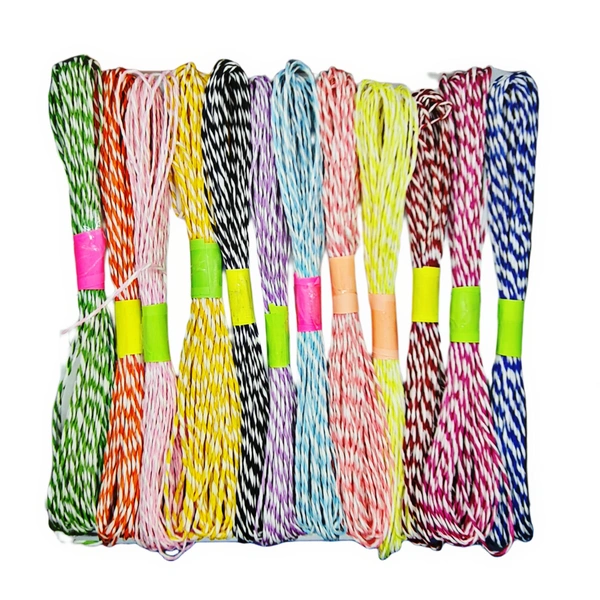 Striped Jute Threads - Pack of 12