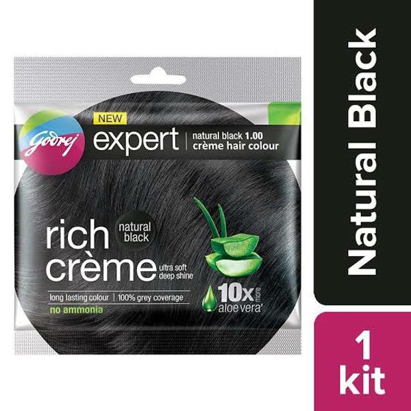 godrej expect Rich Creme Natural Black Hair Colour - 1 Packet
