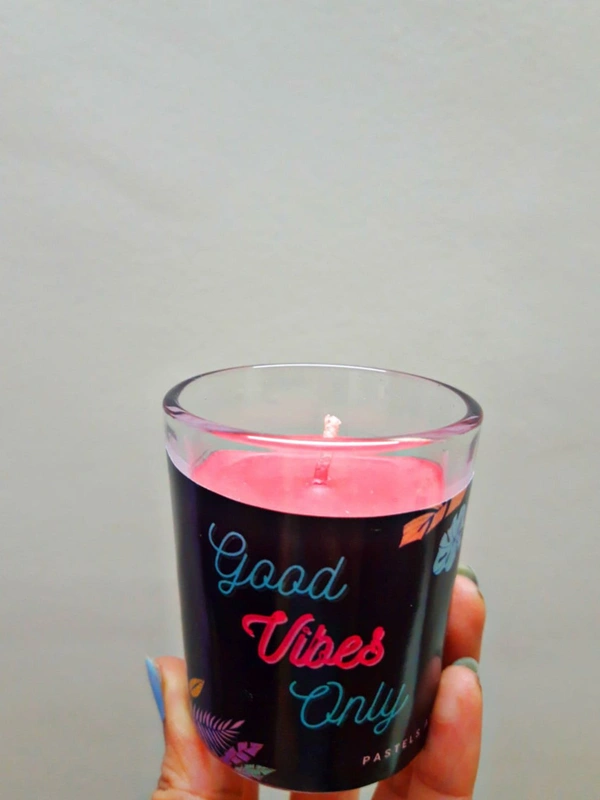  Glass Scented Wax Candle - Rose