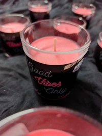  Glass Scented Wax Candle - Rose