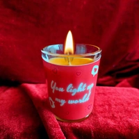  Glass Scented Wax Candle - Lemon