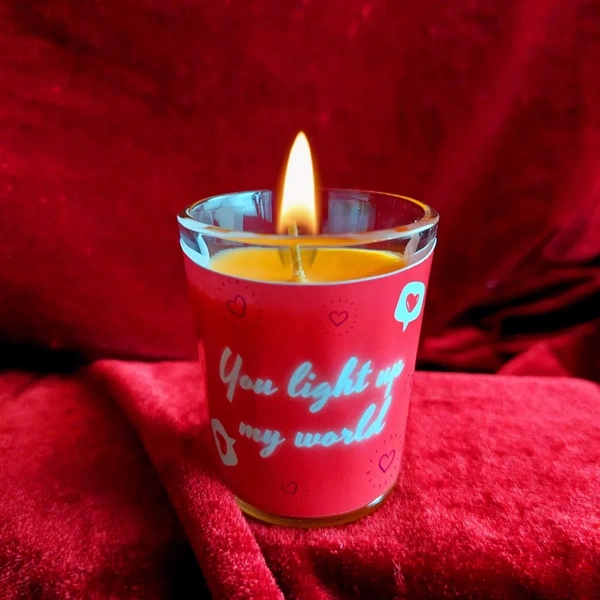  Glass Scented Wax Candle - Lemon