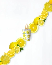  Glass Scented Wax Candle - Lemon