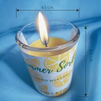  Glass Scented Wax Candle - Lemon