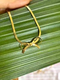 Bow Snake Chain Necklace 