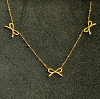 Tri Bow Necklace