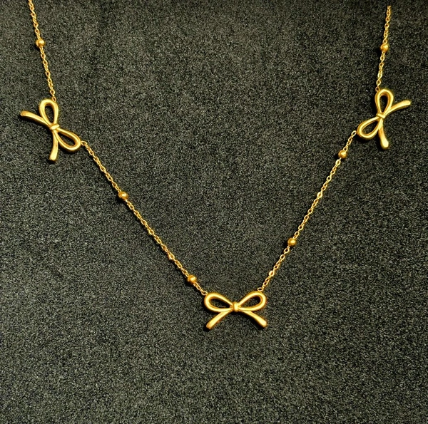 Tri Bow Necklace