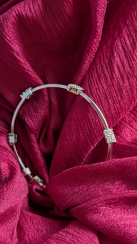 Divaa Silver Adjustable Bangle