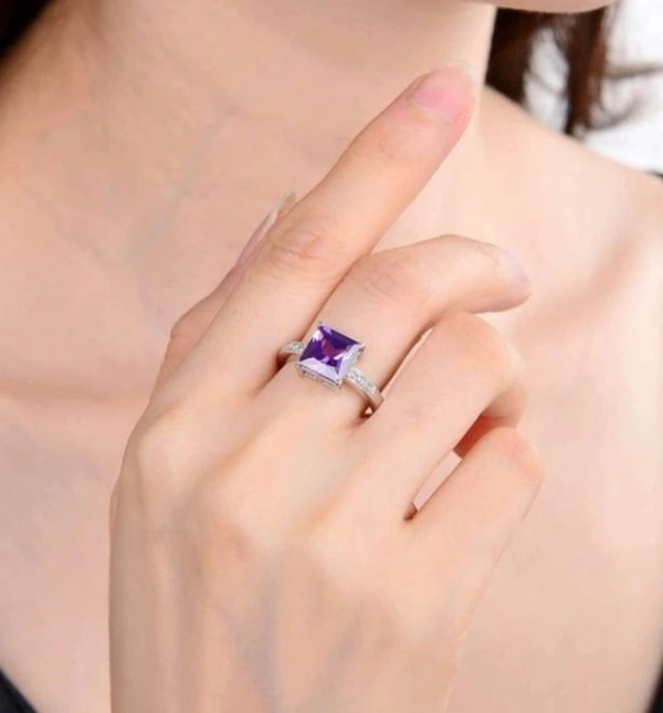 Studded Violet Ring 
