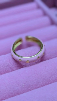 Pink Band Adjustable Ring