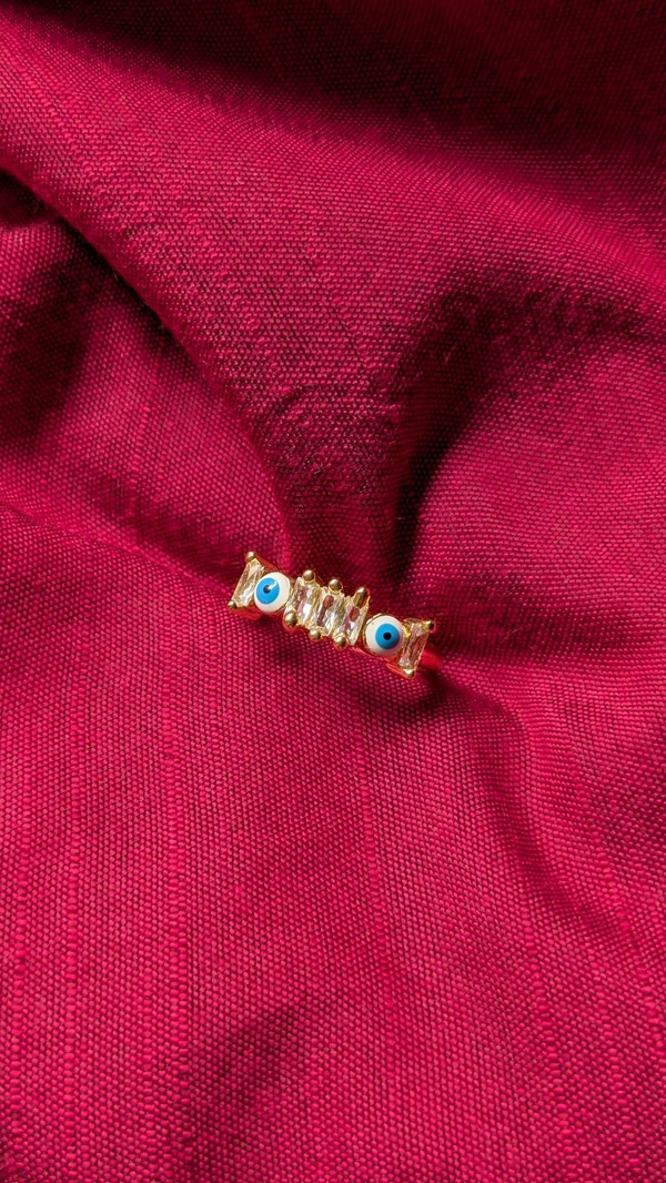 Evil Eye Studded Ring