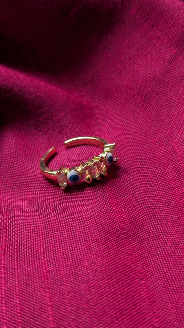 Evil Eye Studded Ring