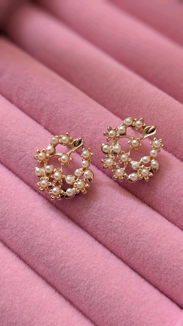 Pearl Floral Studs 