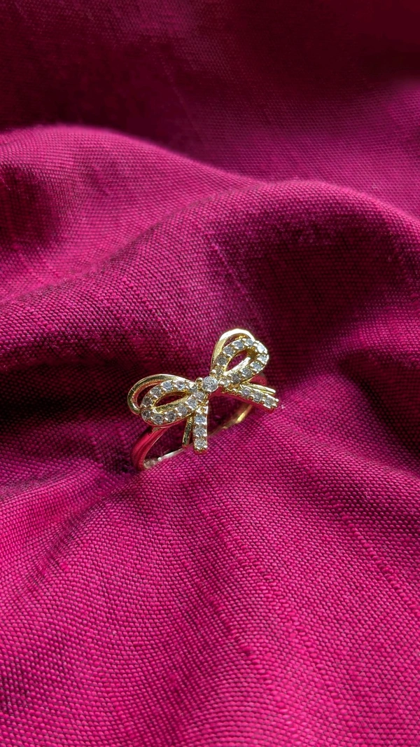 Studded bow Ring