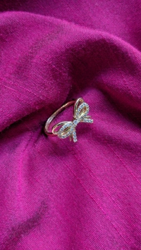 Studded bow Ring