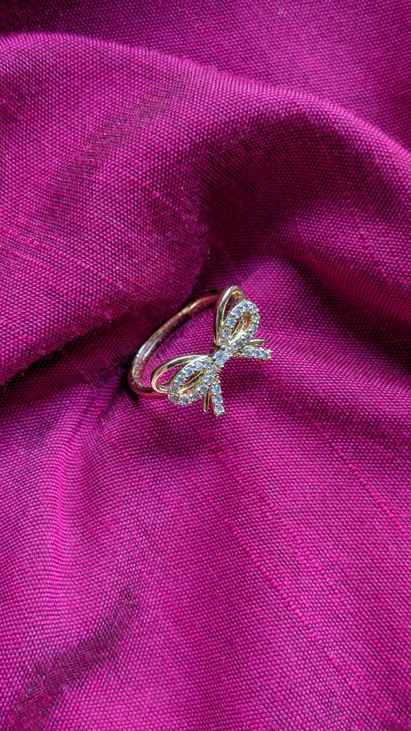 Studded bow Ring